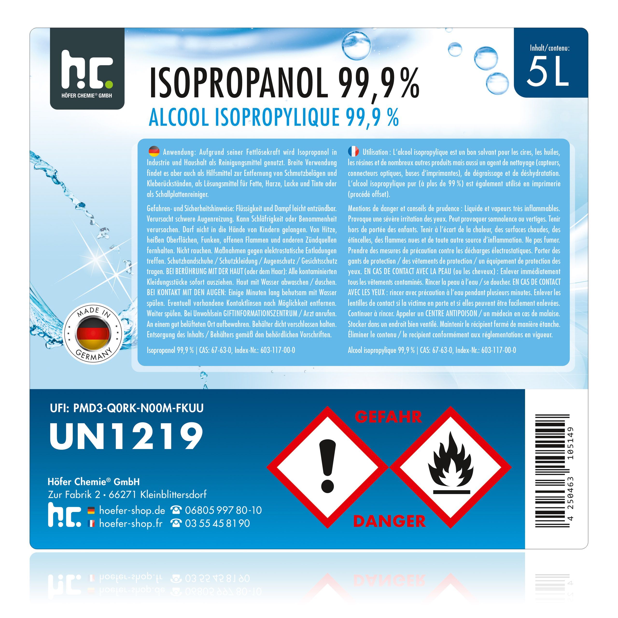 5 L Isopropanol 99,9%