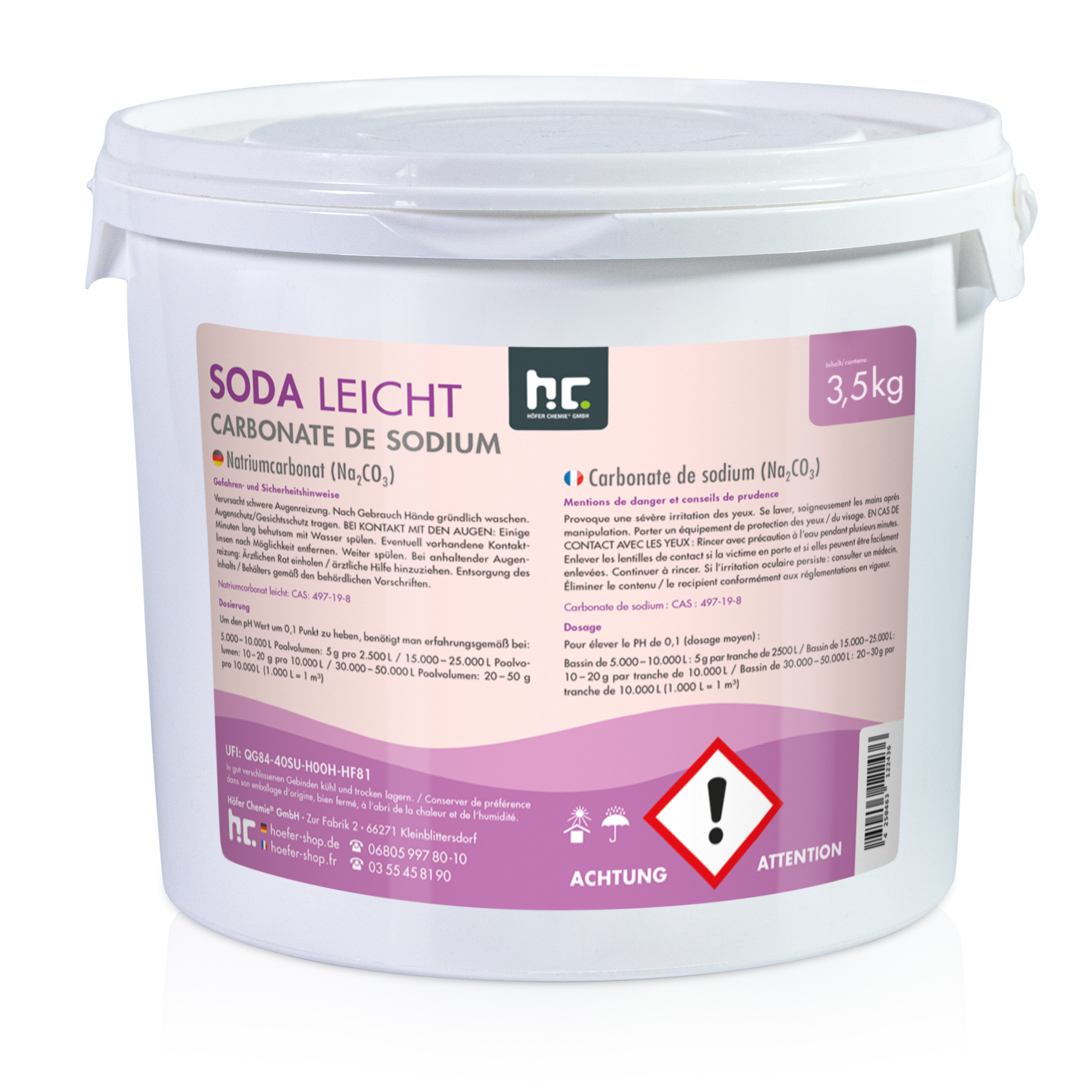 3,5 kg Natriumcarbonat (Soda) leicht technische Qualität