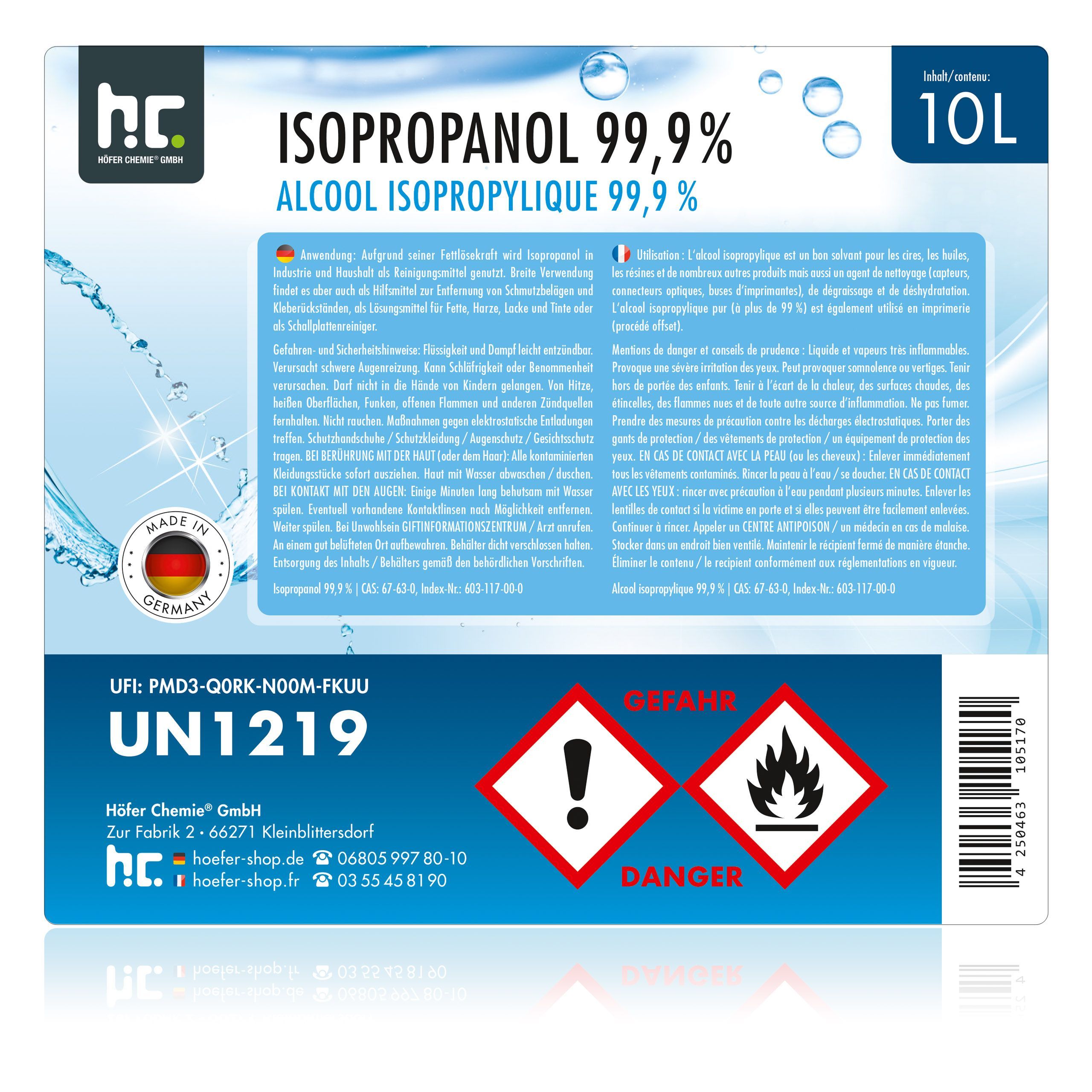 10 L Isopropanol 99,9%