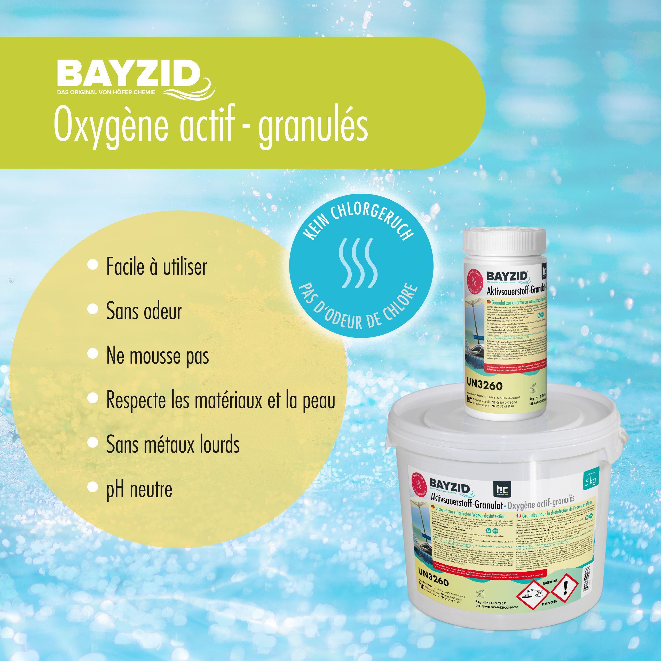 5 kg BAYZID® Aktivsauerstoff Granulat für Pools