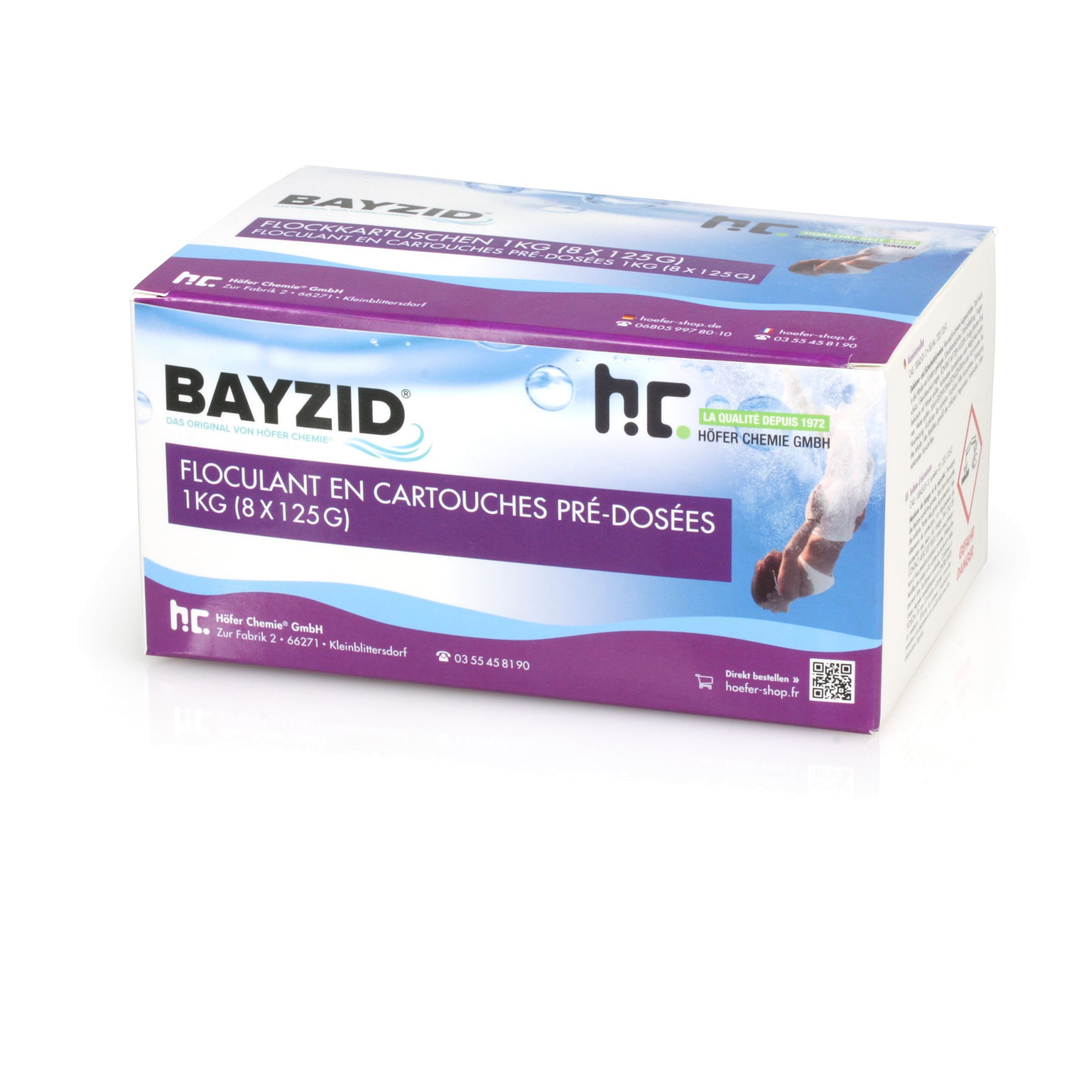1 kg BAYZID® Flockkartusche für Pools
