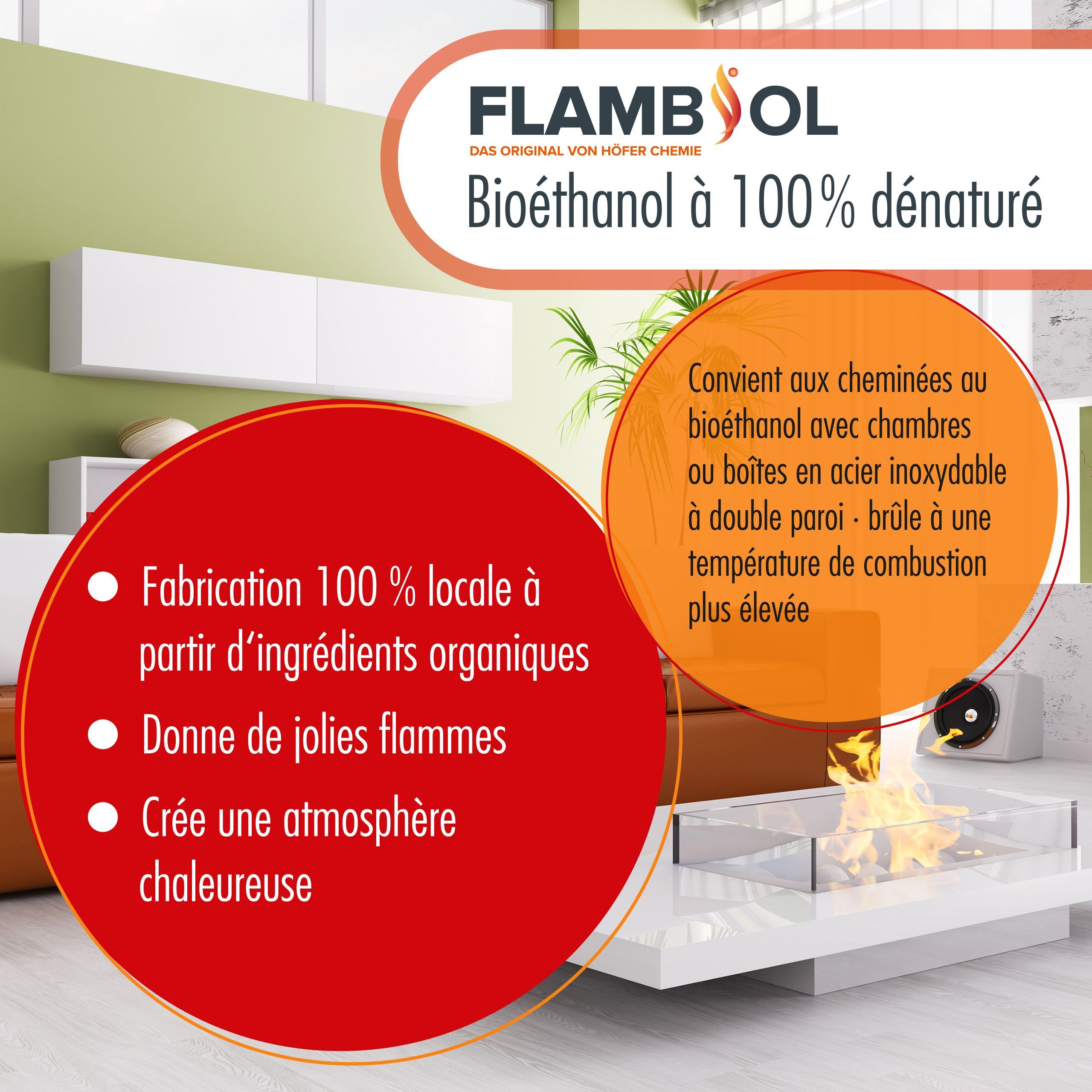 5 L FLAMBIOL® Bioethanol 100 % Hochrein