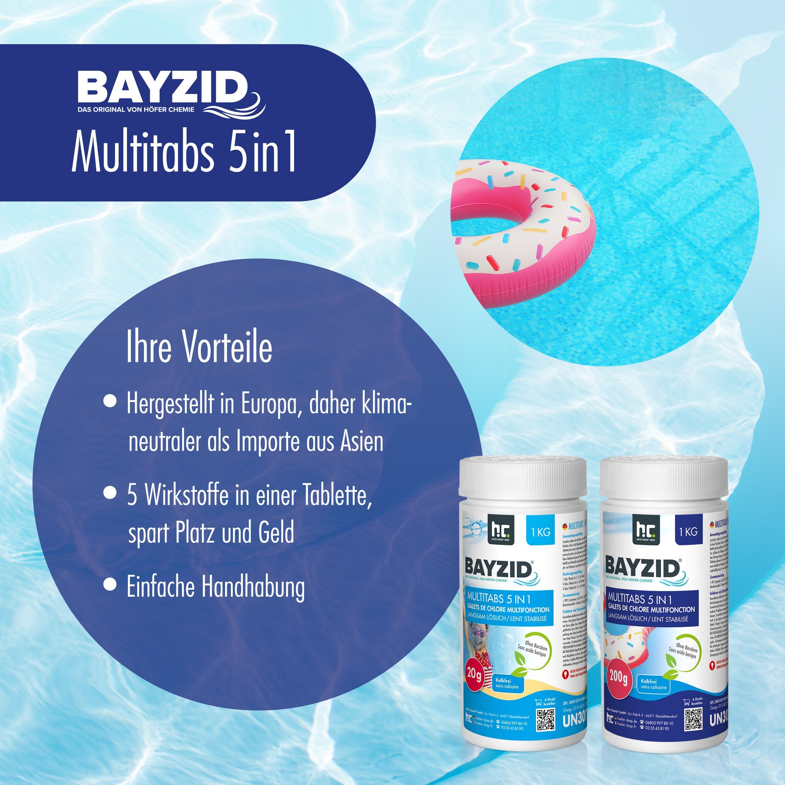 5 kg BAYZID® Multitabs 20g 5in1 für Pools