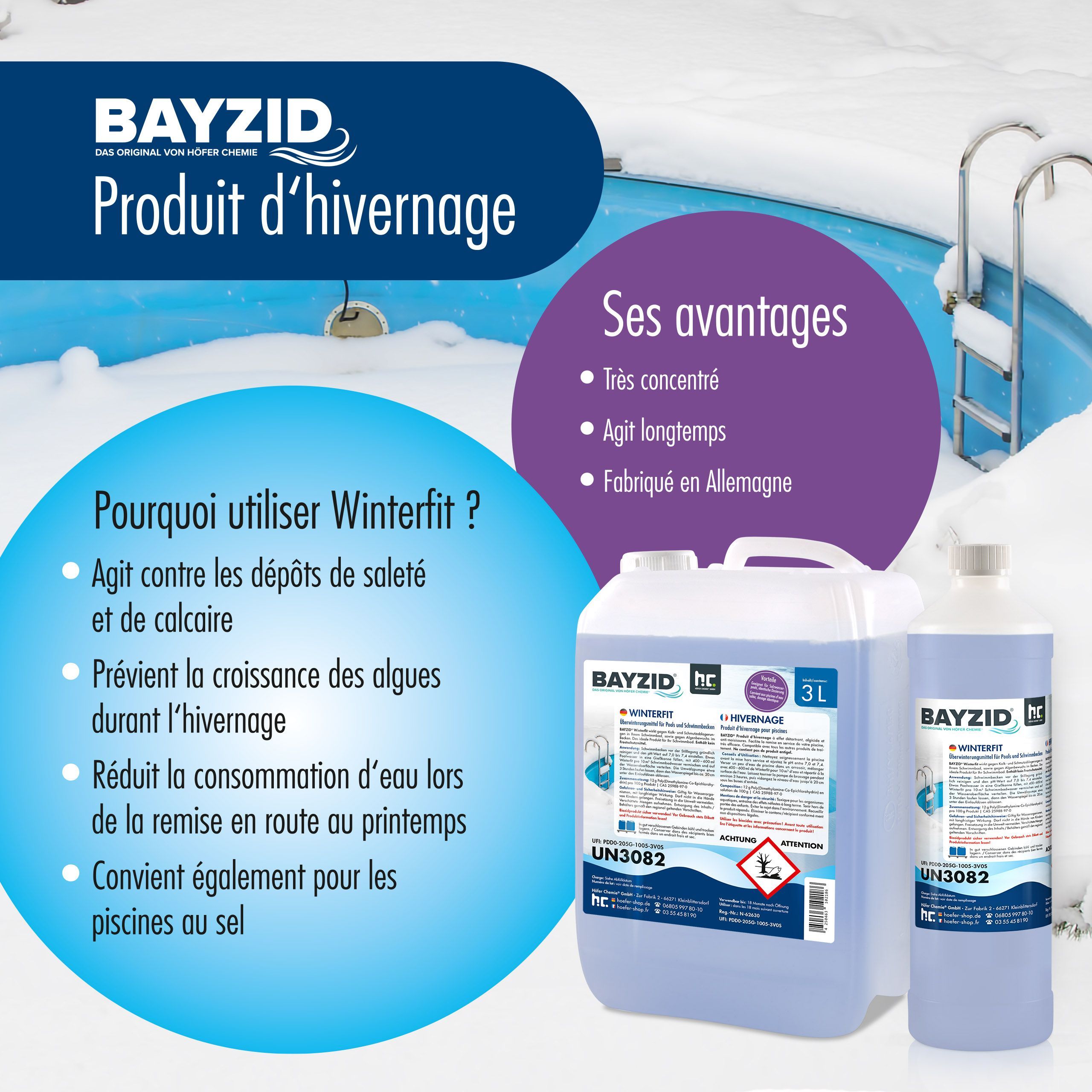 1 L BAYZID® Winterfit Überwinterungsmittel für Pools