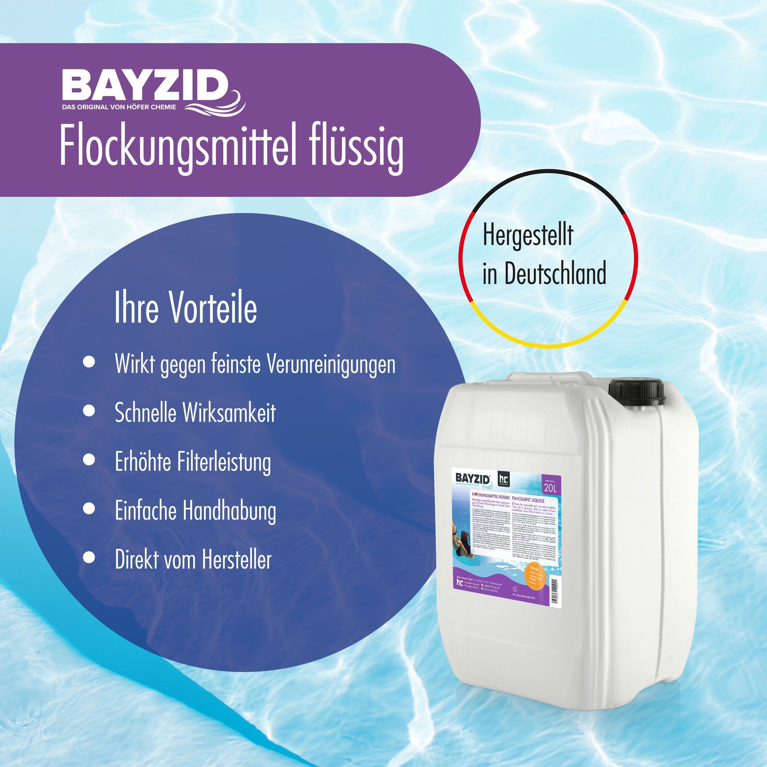 5 L BAYZID® Flockungsmittel flüssig für Pools