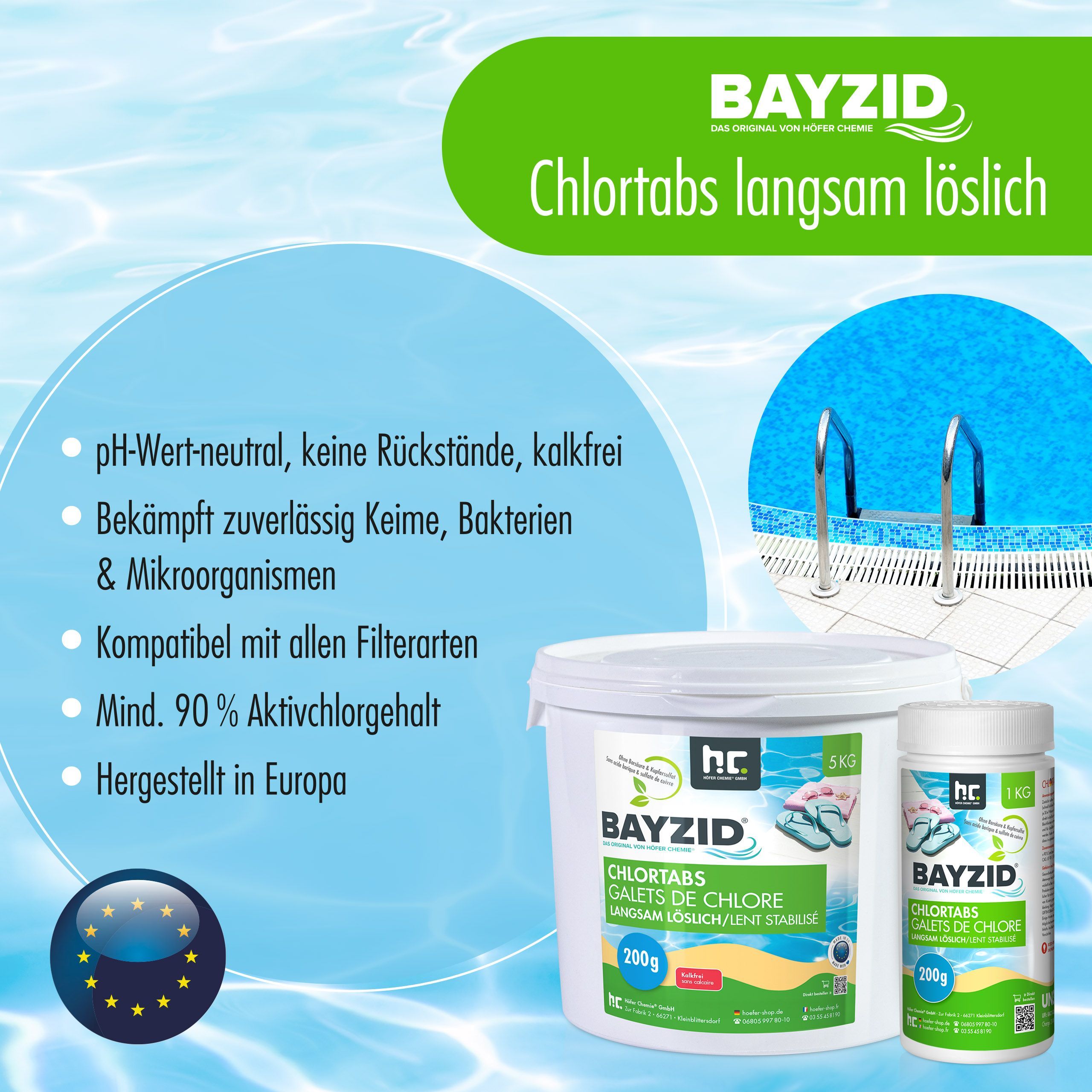 1 kg BAYZID® Chlortabs 200g langsam löslich