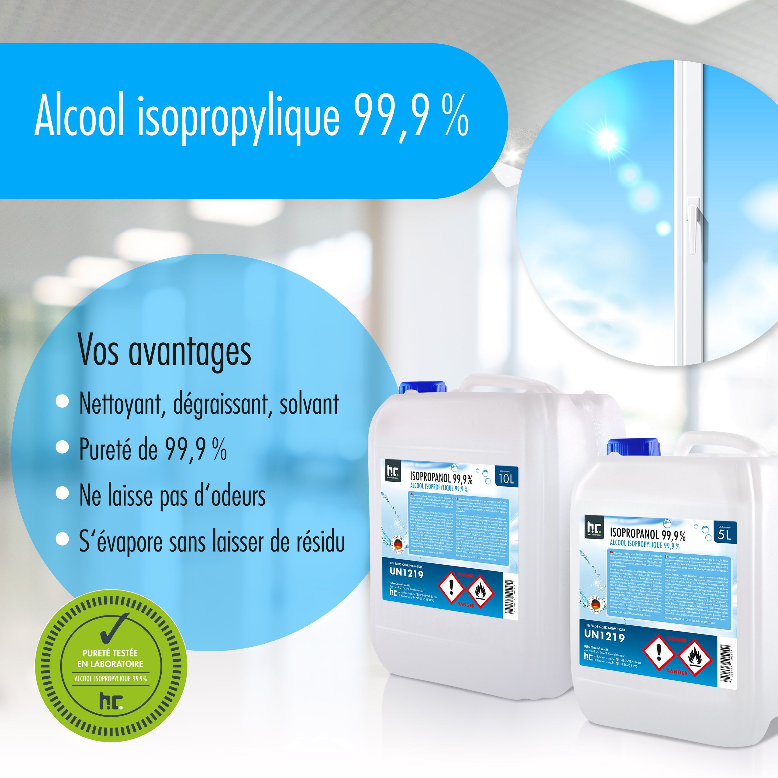 1 L Isopropanol 99,9% in 1 Liter Flaschen
