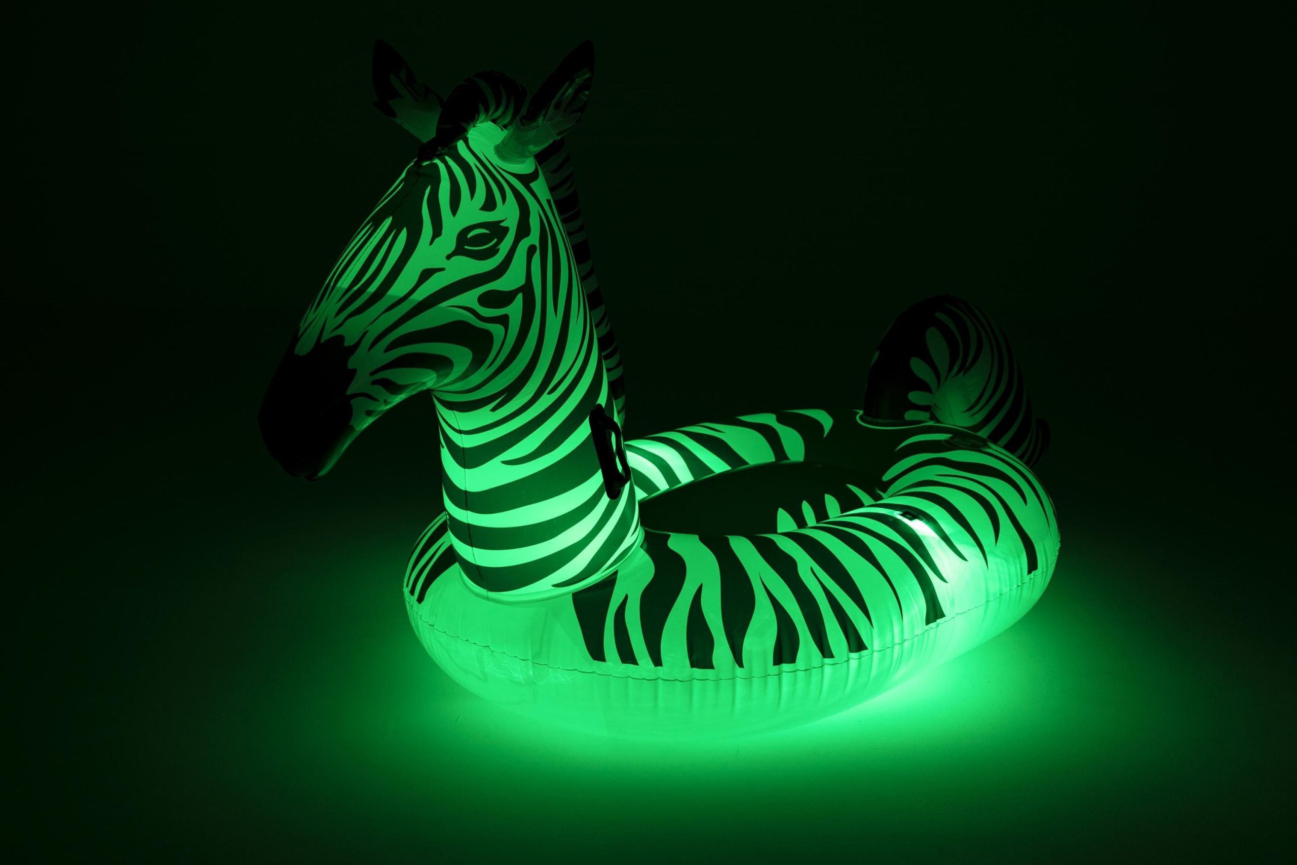 Pool Schwimmtier Zebra für Kinder mit LED-Licht