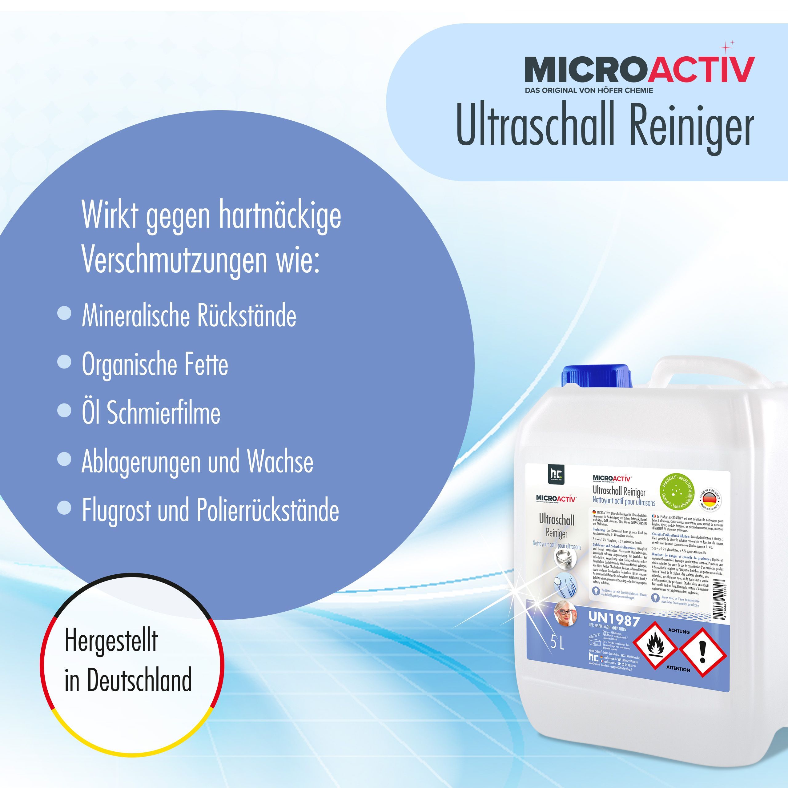 5 L Microactiv® Ultraschallreiniger für Ultraschallbad