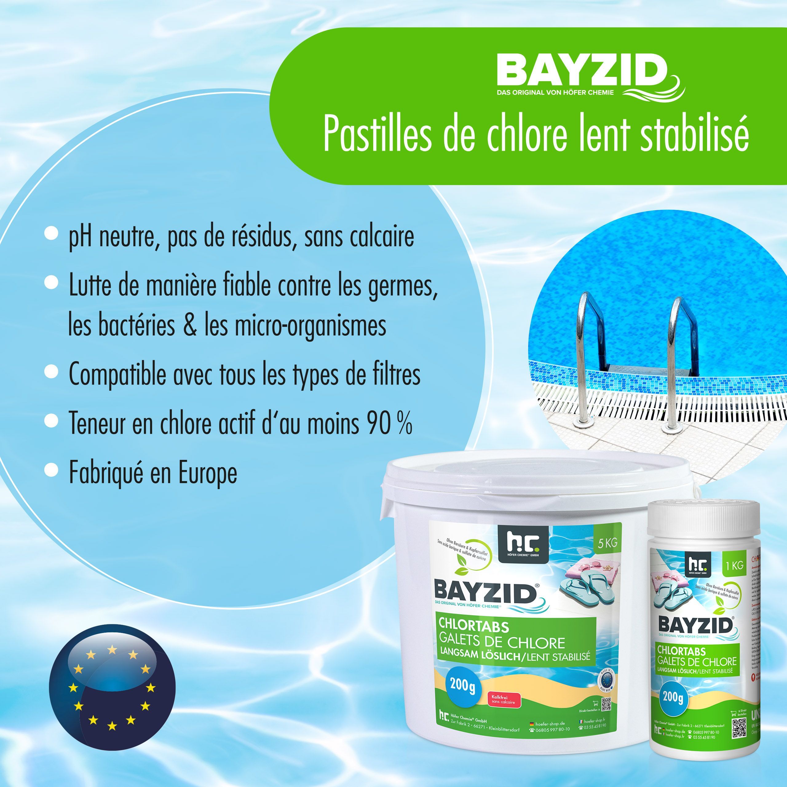 5 kg BAYZID® Chlortabs 200g langsam löslich