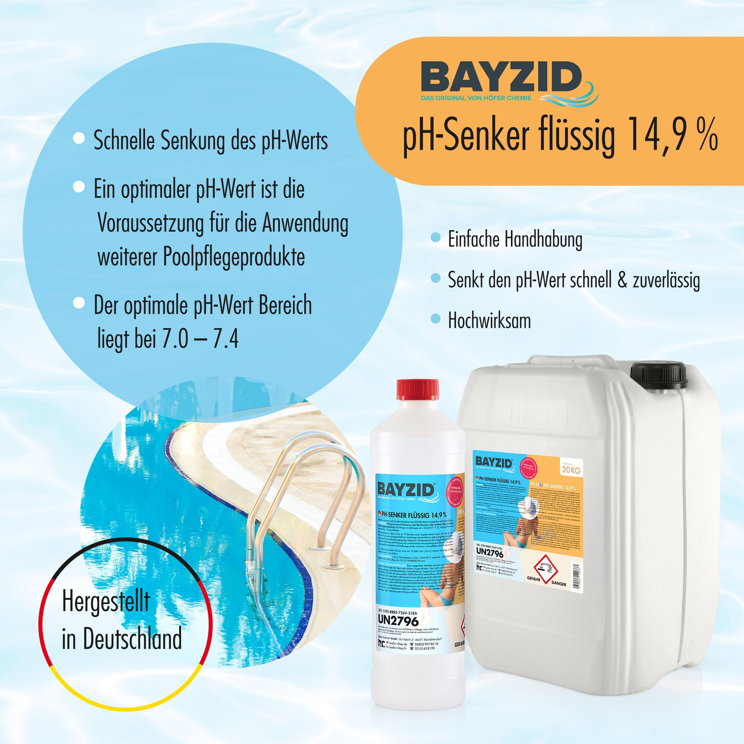 5 kg BAYZID® pH Minus flüssig 14,9%