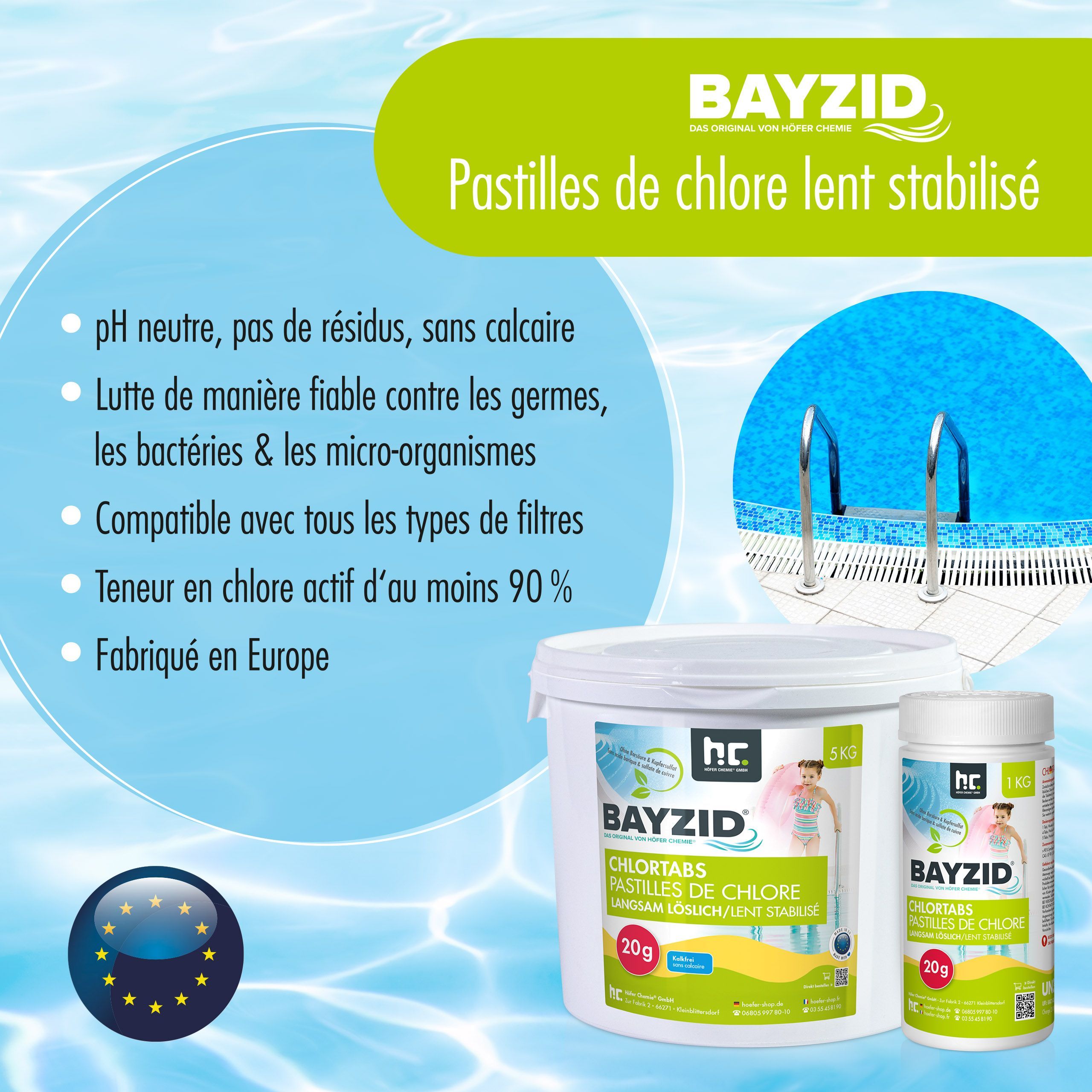 5 kg BAYZID® Chlortabs 20g langsam löslich