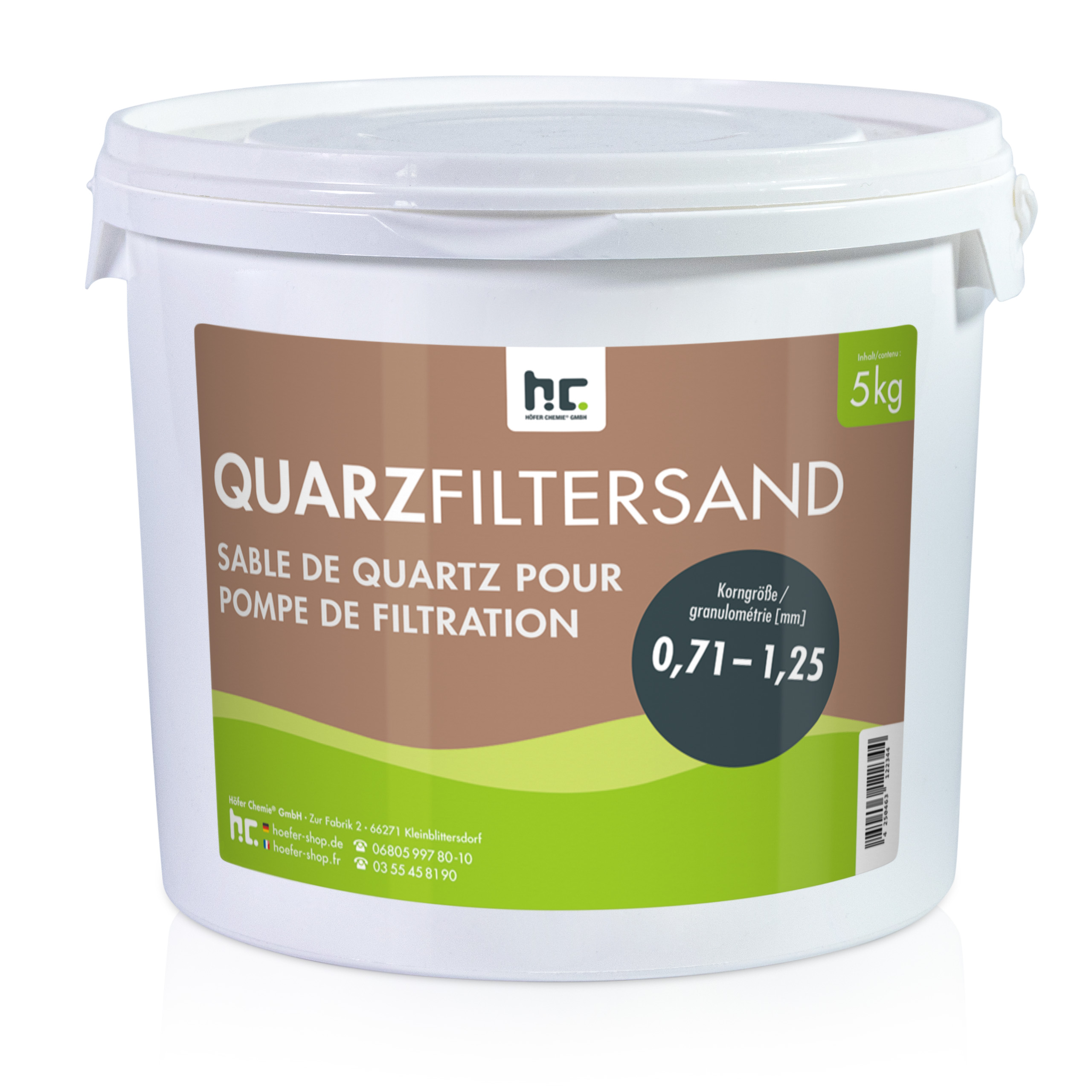 5 kg Premium Quarzsand Filtersand 0,71 - 1,25 mm