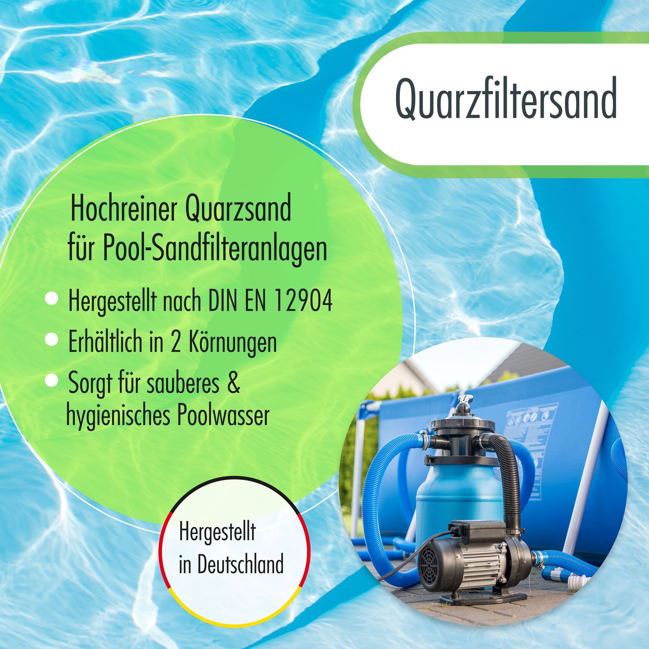 5 kg Premium Quarzsand Filtersand 0,71 - 1,25 mm