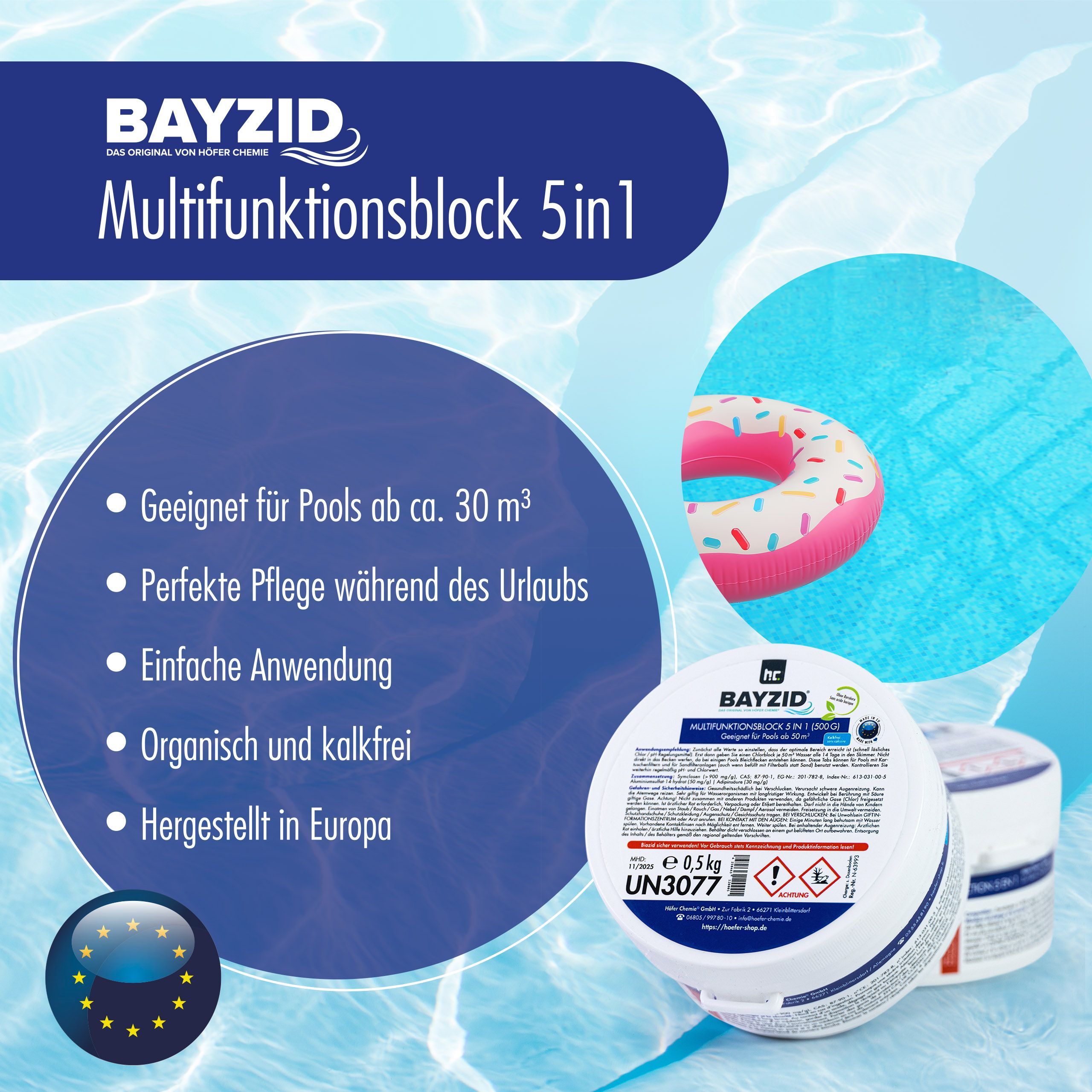 500 g BAYZID® Multiblock 5in1 für Pools