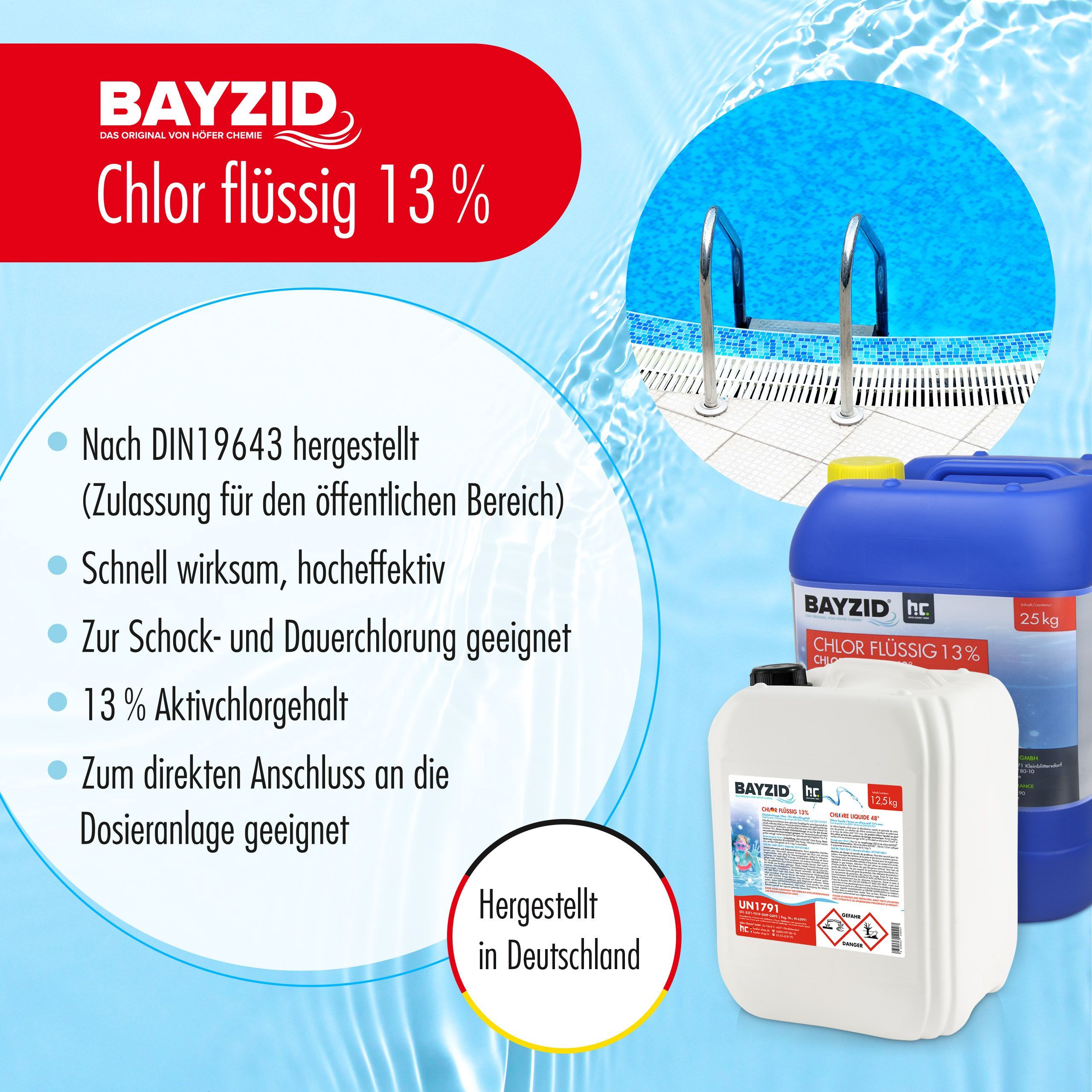 12,5 kg BAYZID® Chlor 13% flüssig