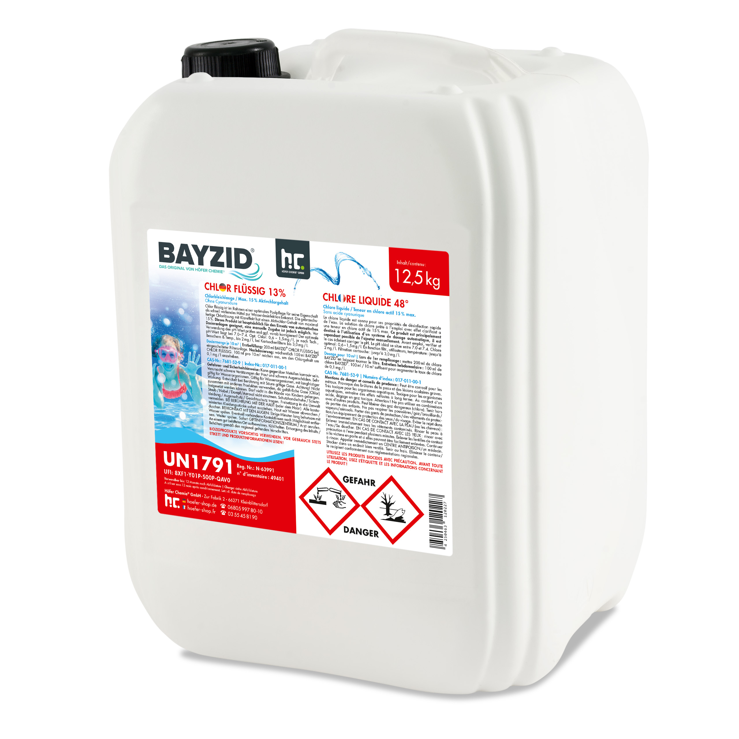 12,5 kg BAYZID® Chlor 13% flüssig