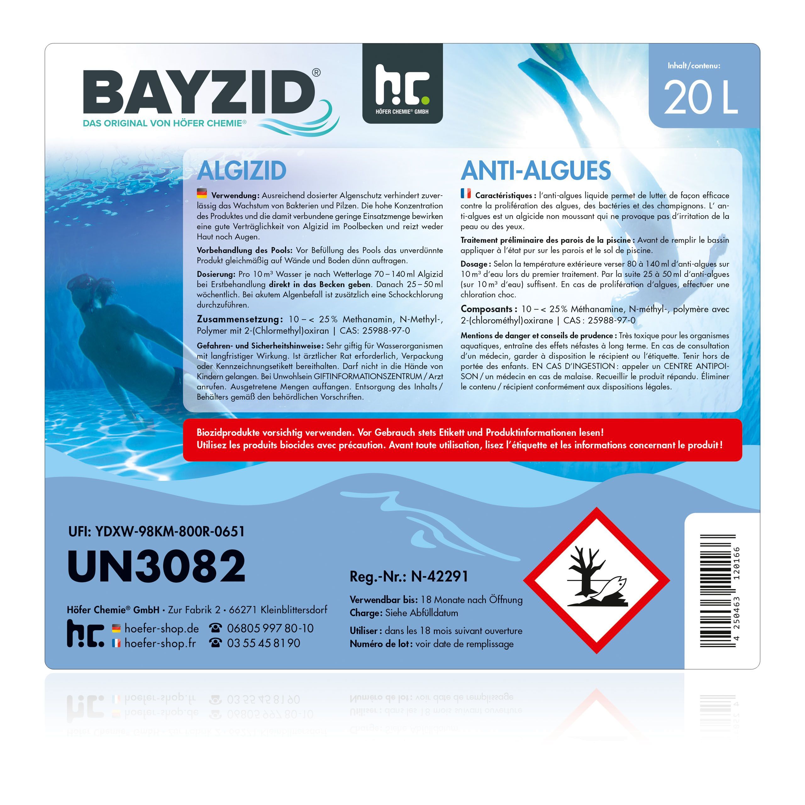 20 L BAYZID® Algizid Algenverhütung